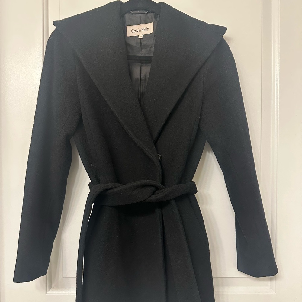 CALVIN KLEIN - women’s black peacoat size 2P